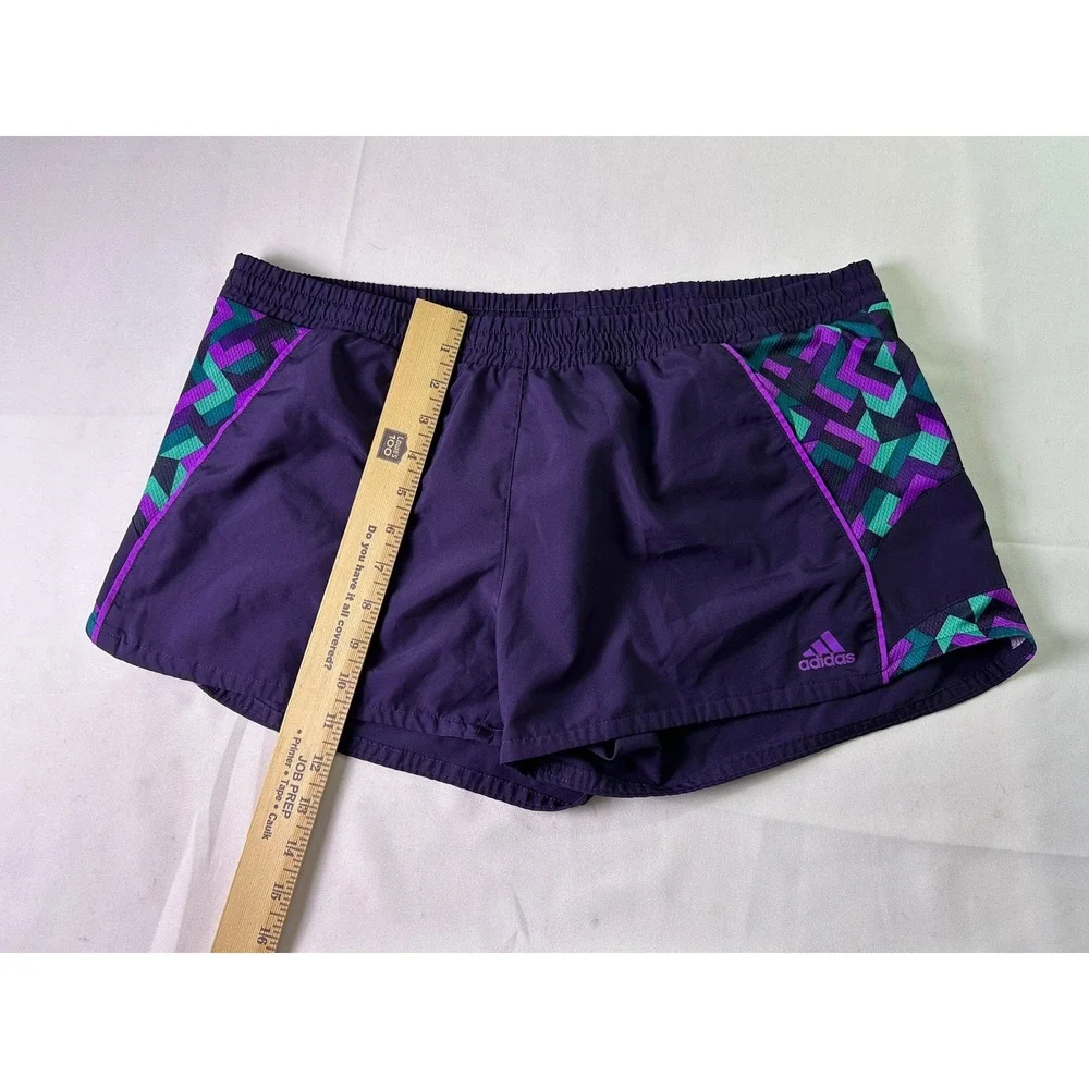 Adidas Climalite Women's Large Purple Geometric Print Running Athletic‎ Shorts L